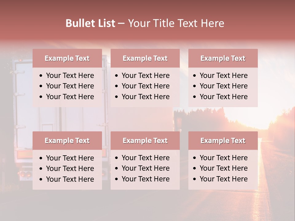 Truck Highway Professional PowerPoint Template