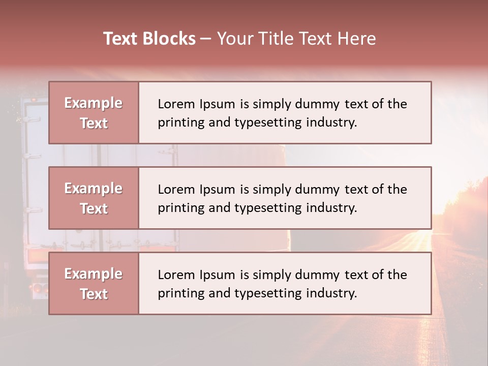 Truck Highway Professional PowerPoint Template