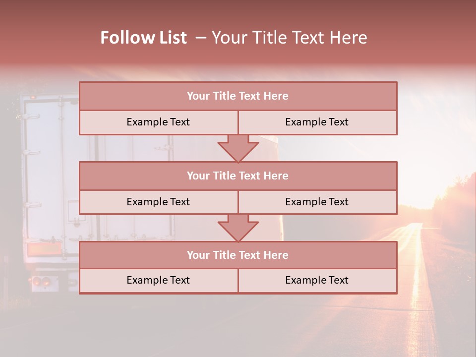 Truck Highway Professional PowerPoint Template