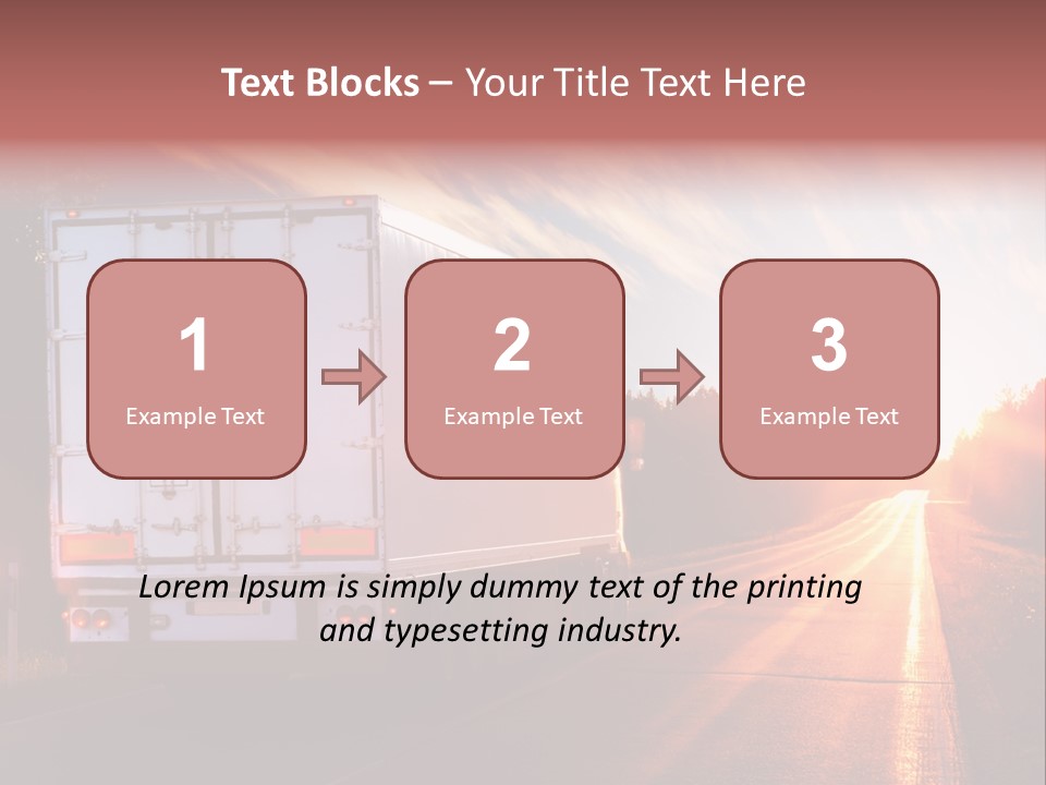 Truck Highway Professional PowerPoint Template