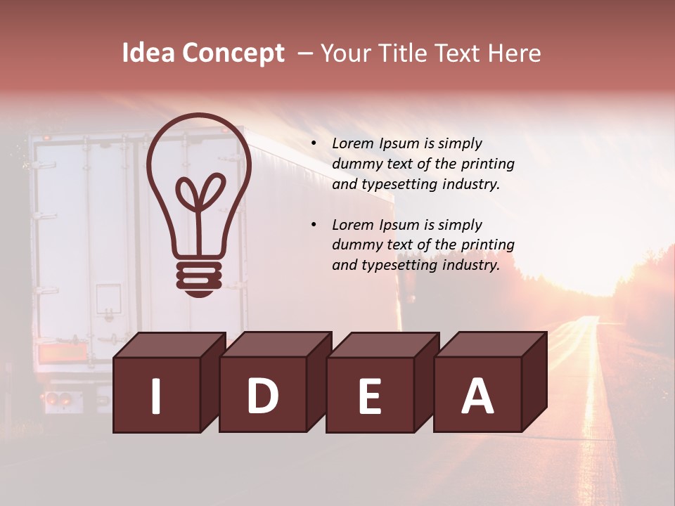 Truck Highway Professional PowerPoint Template