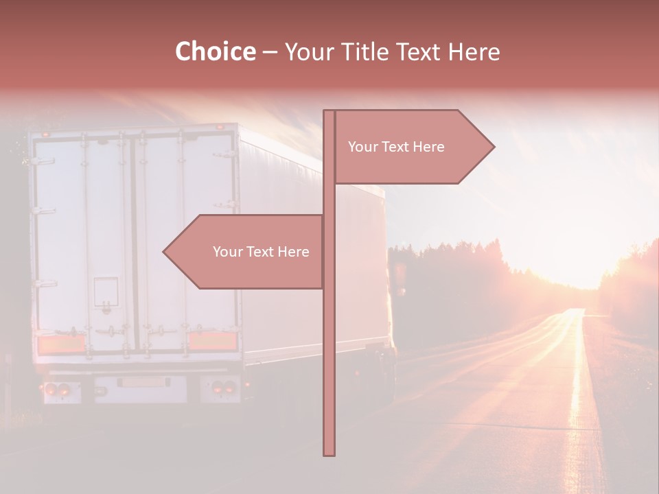 Truck Highway Professional PowerPoint Template