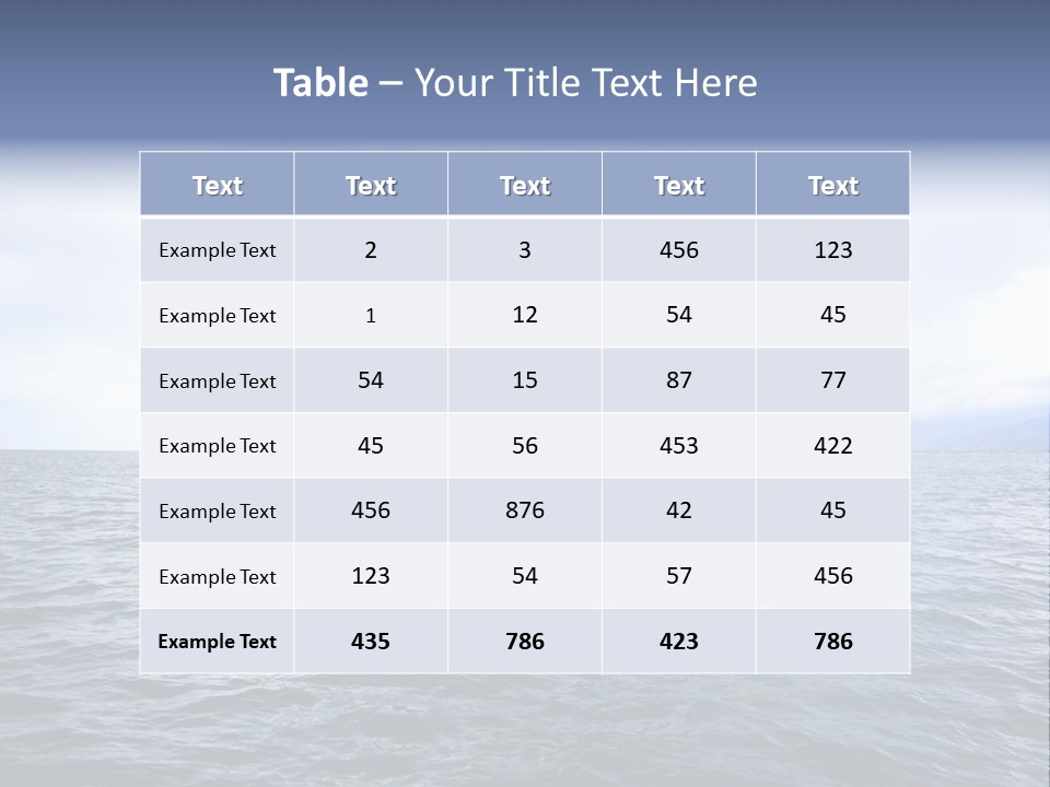 Carrier Blue Water PowerPoint Template
