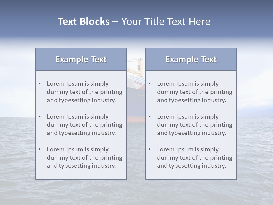 Carrier Blue Water PowerPoint Template