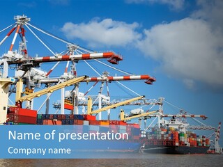 Business Freight Vessel PowerPoint Template