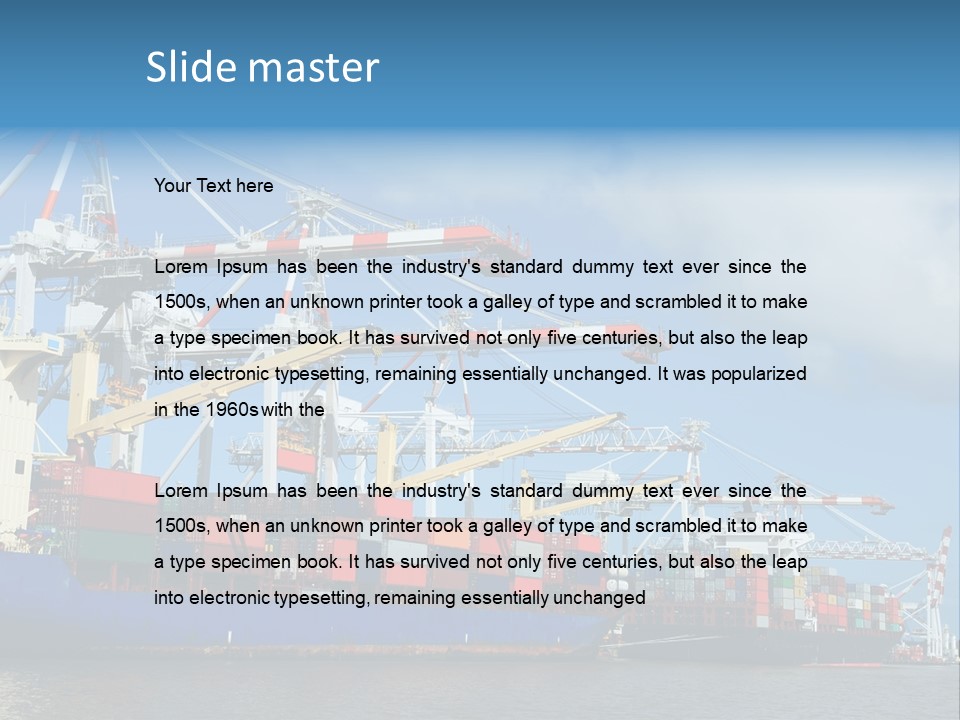 Business Freight Vessel PowerPoint Template