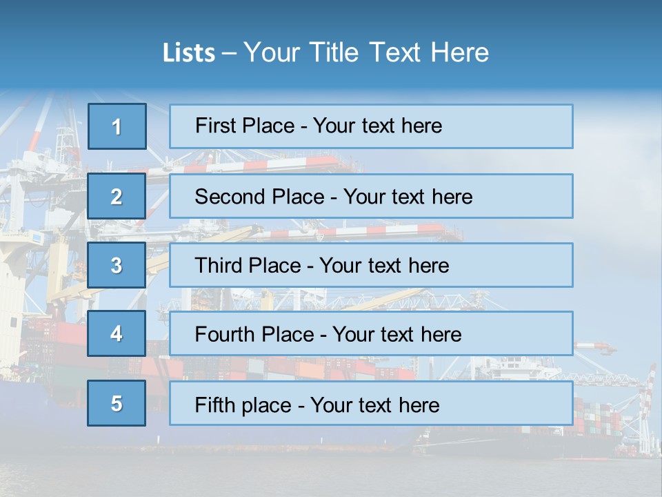 Business Freight Vessel PowerPoint Template