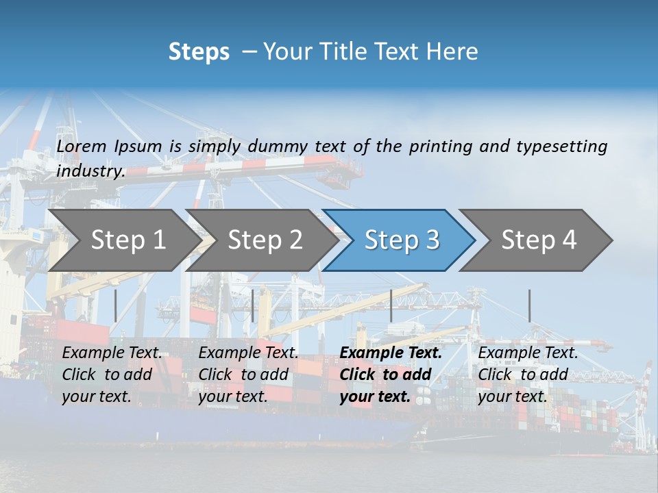 Business Freight Vessel PowerPoint Template