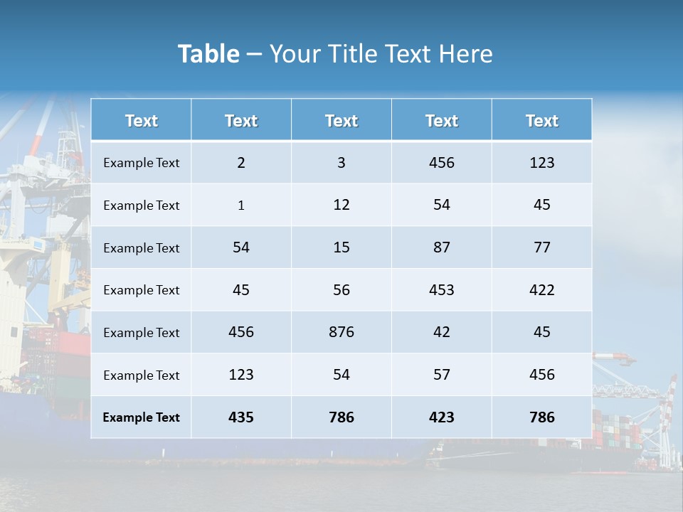 Business Freight Vessel PowerPoint Template