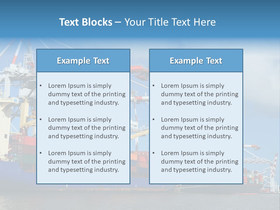 Business Freight Vessel PowerPoint Template