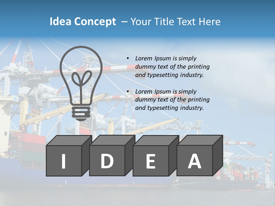 Business Freight Vessel PowerPoint Template