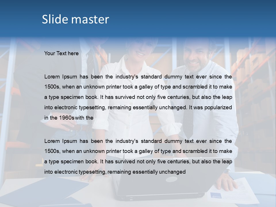 Usine Hangar Transpalette PowerPoint Template