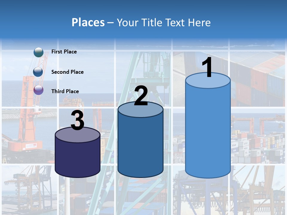 Porteconteneur Portiques Marchandise PowerPoint Template