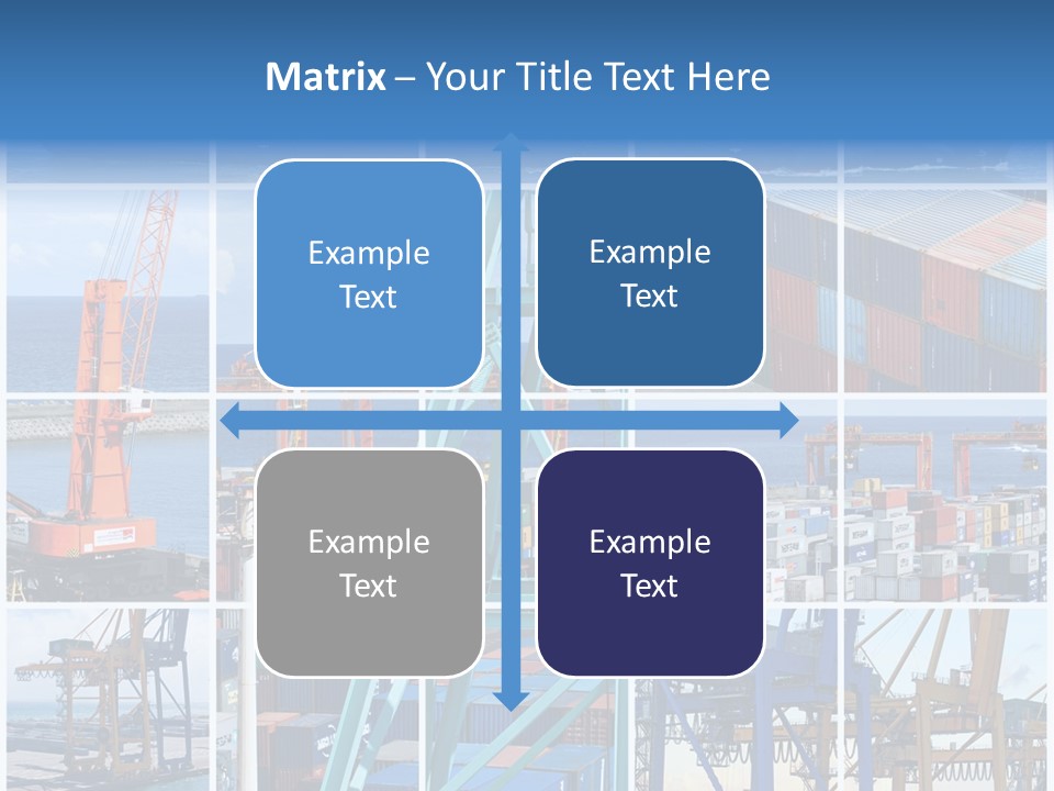 Porteconteneur Portiques Marchandise PowerPoint Template