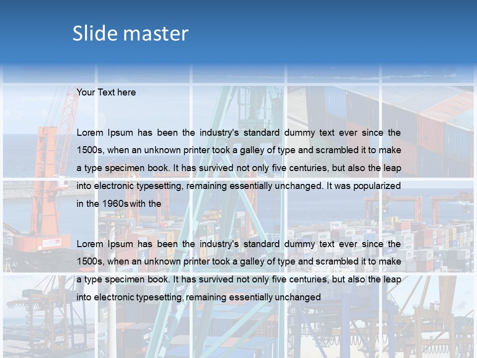 Porteconteneur Portiques Marchandise PowerPoint Template