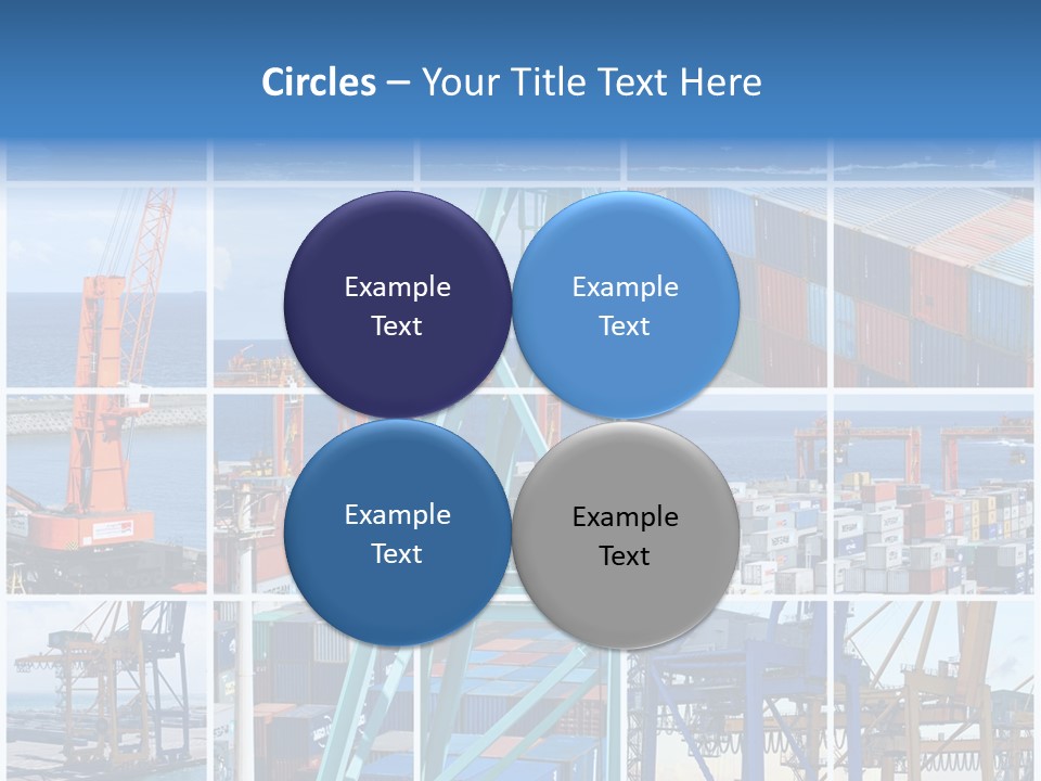 Porteconteneur Portiques Marchandise PowerPoint Template