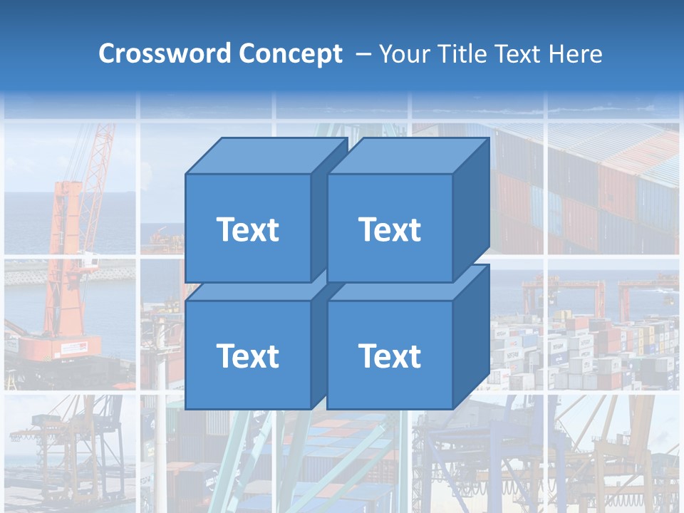 Porteconteneur Portiques Marchandise PowerPoint Template