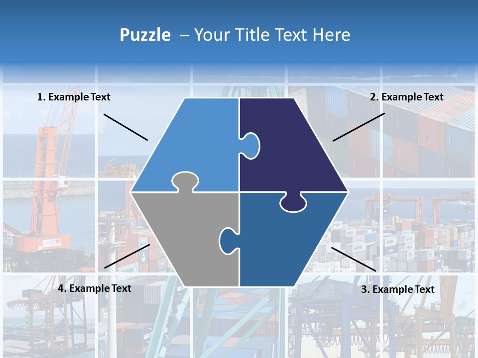 Porteconteneur Portiques Marchandise PowerPoint Template