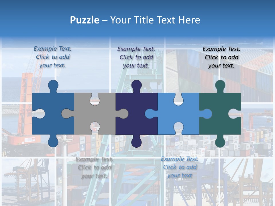 Porteconteneur Portiques Marchandise PowerPoint Template