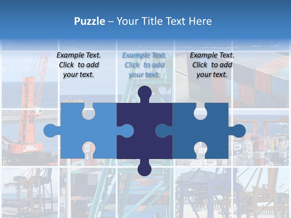 Porteconteneur Portiques Marchandise PowerPoint Template