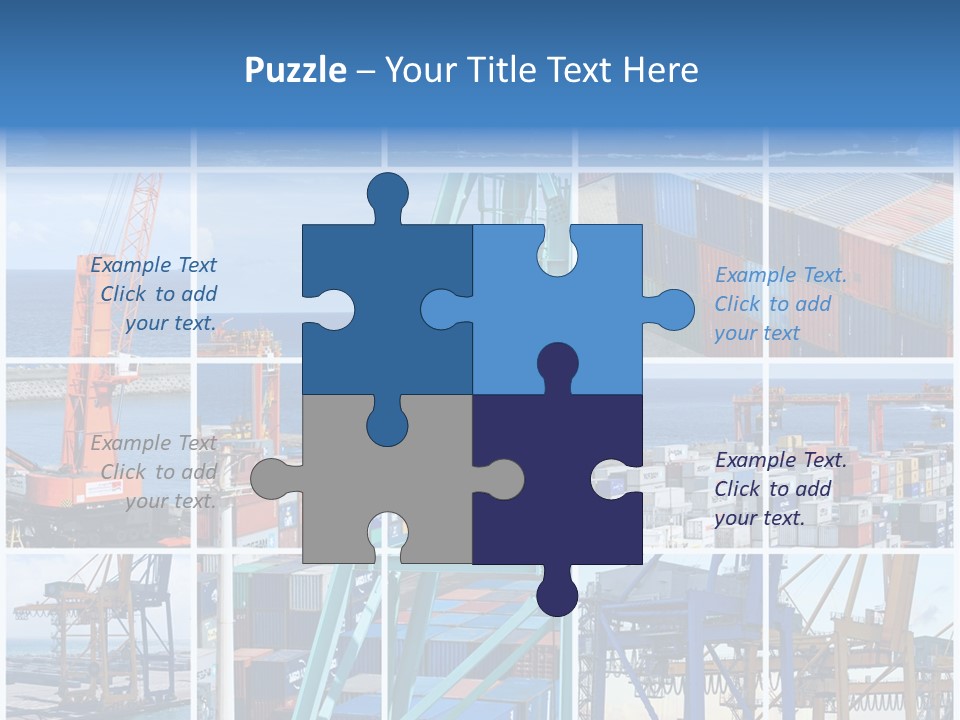 Porteconteneur Portiques Marchandise PowerPoint Template