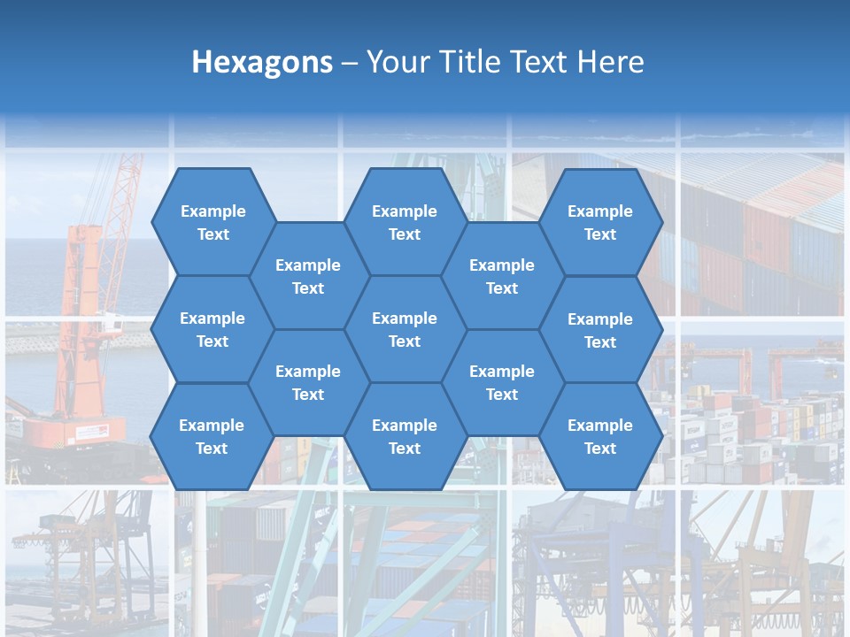 Porteconteneur Portiques Marchandise PowerPoint Template