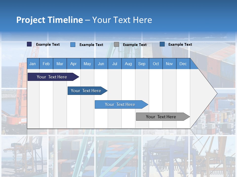 Porteconteneur Portiques Marchandise PowerPoint Template