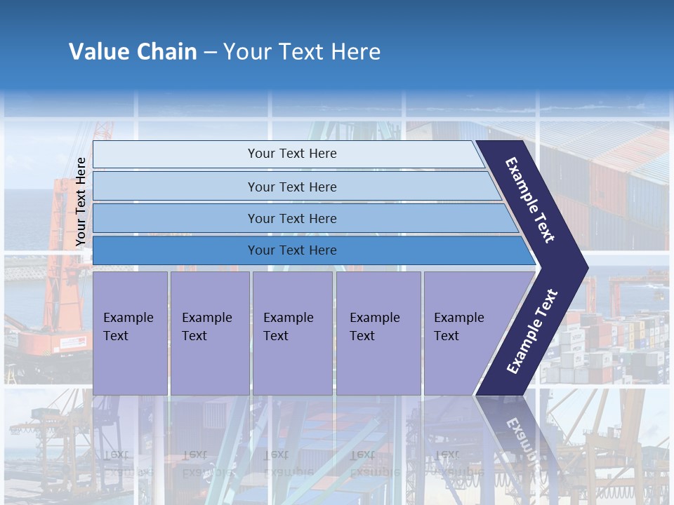 Porteconteneur Portiques Marchandise PowerPoint Template