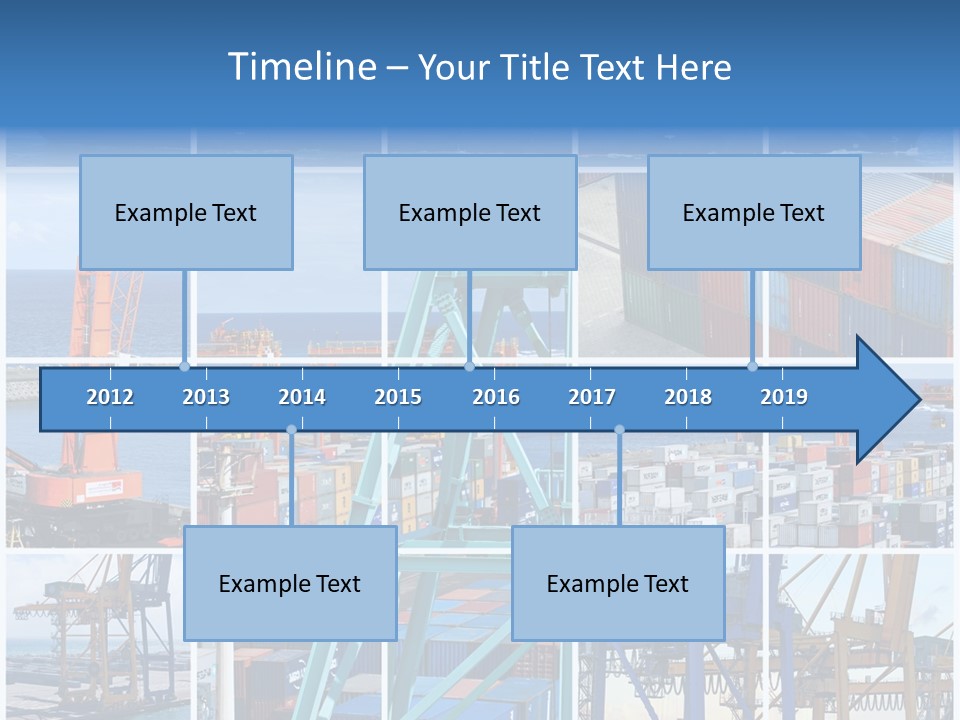 Porteconteneur Portiques Marchandise PowerPoint Template
