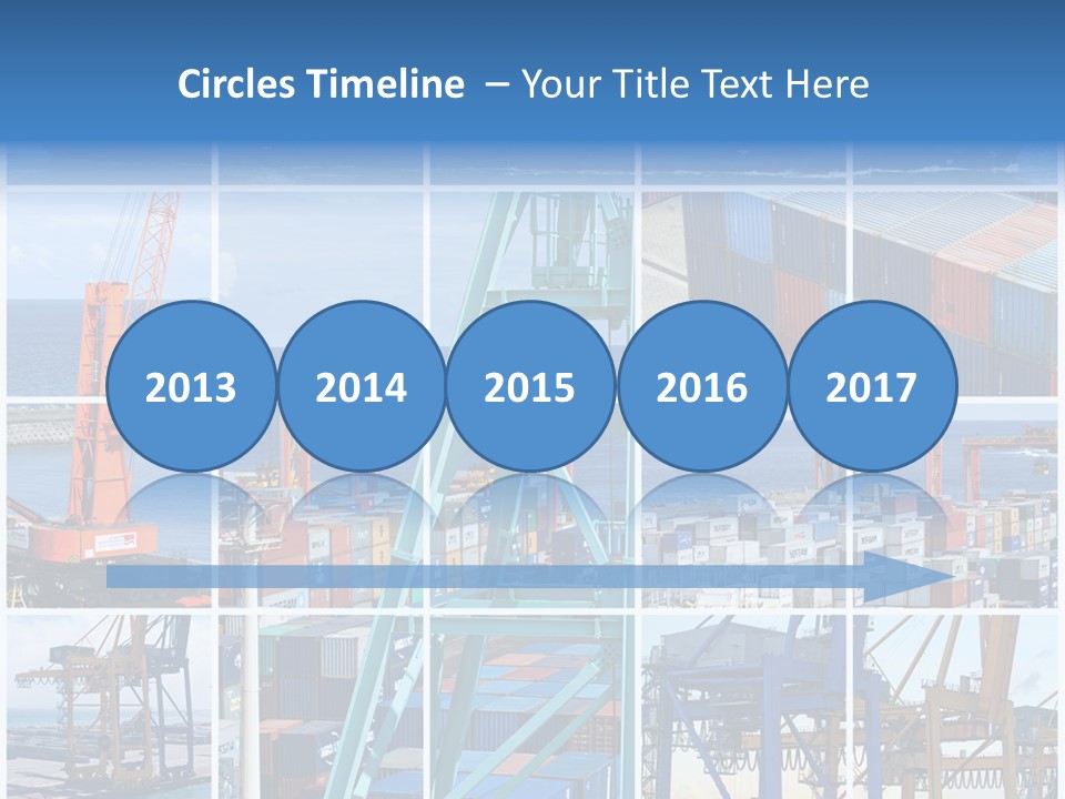 Porteconteneur Portiques Marchandise PowerPoint Template