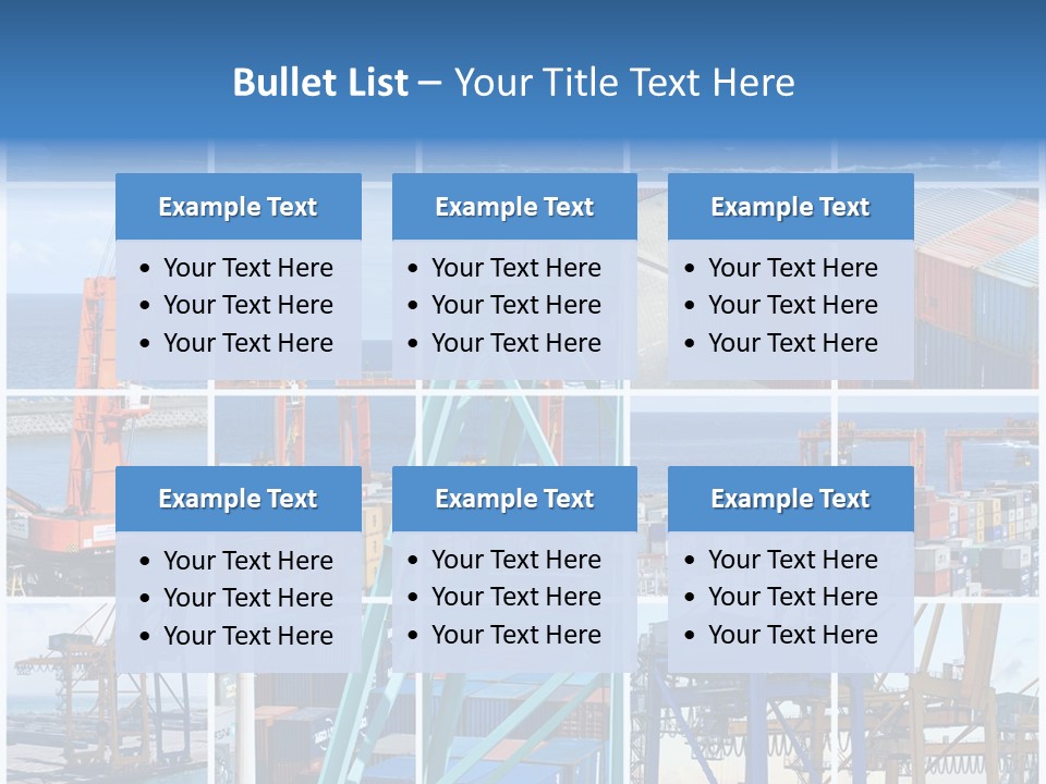 Porteconteneur Portiques Marchandise PowerPoint Template