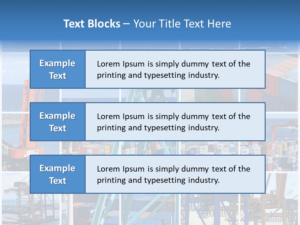 Porteconteneur Portiques Marchandise PowerPoint Template