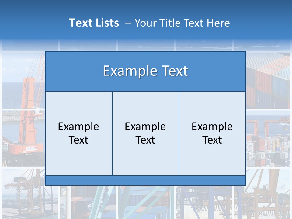 Porteconteneur Portiques Marchandise PowerPoint Template
