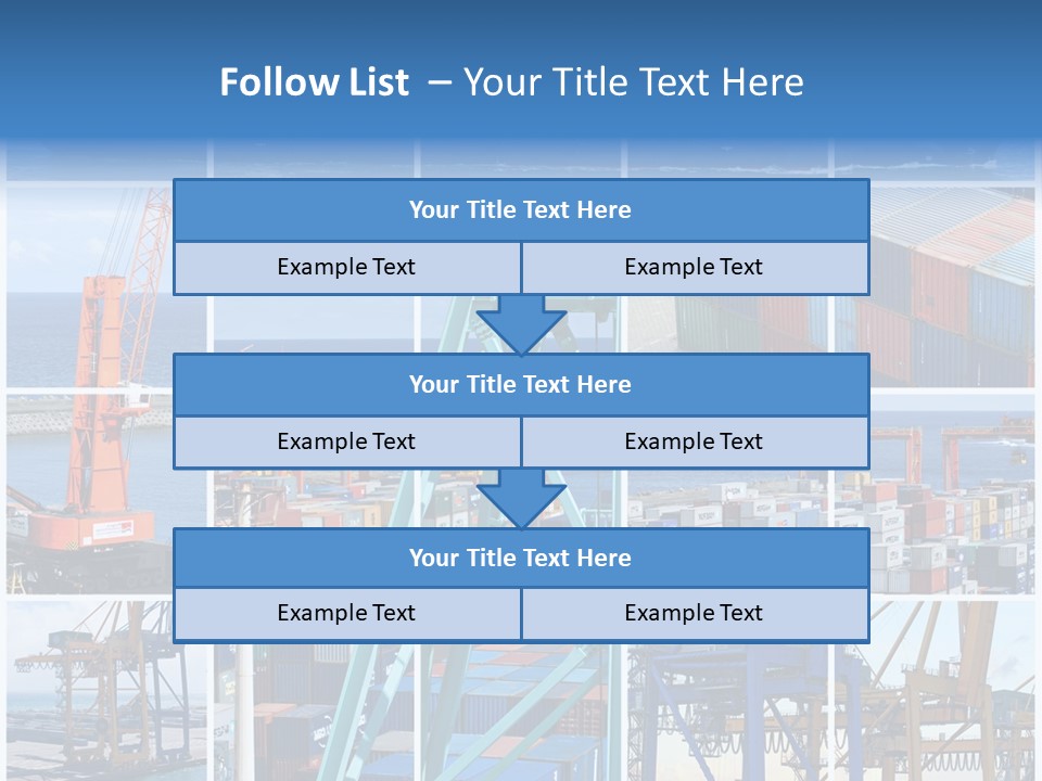 Porteconteneur Portiques Marchandise PowerPoint Template