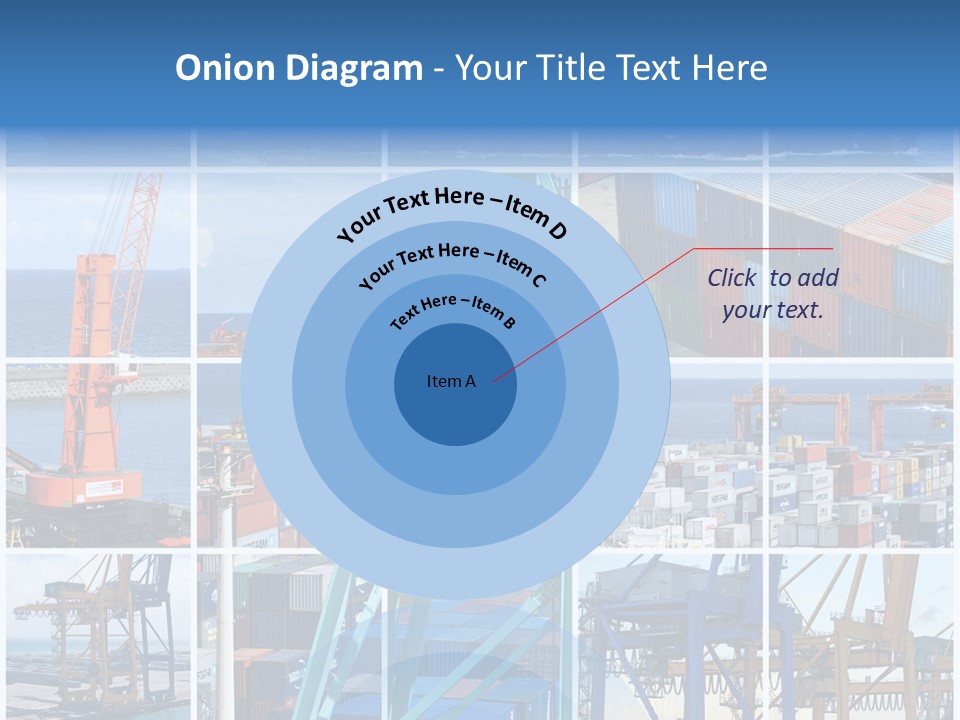 Porteconteneur Portiques Marchandise PowerPoint Template