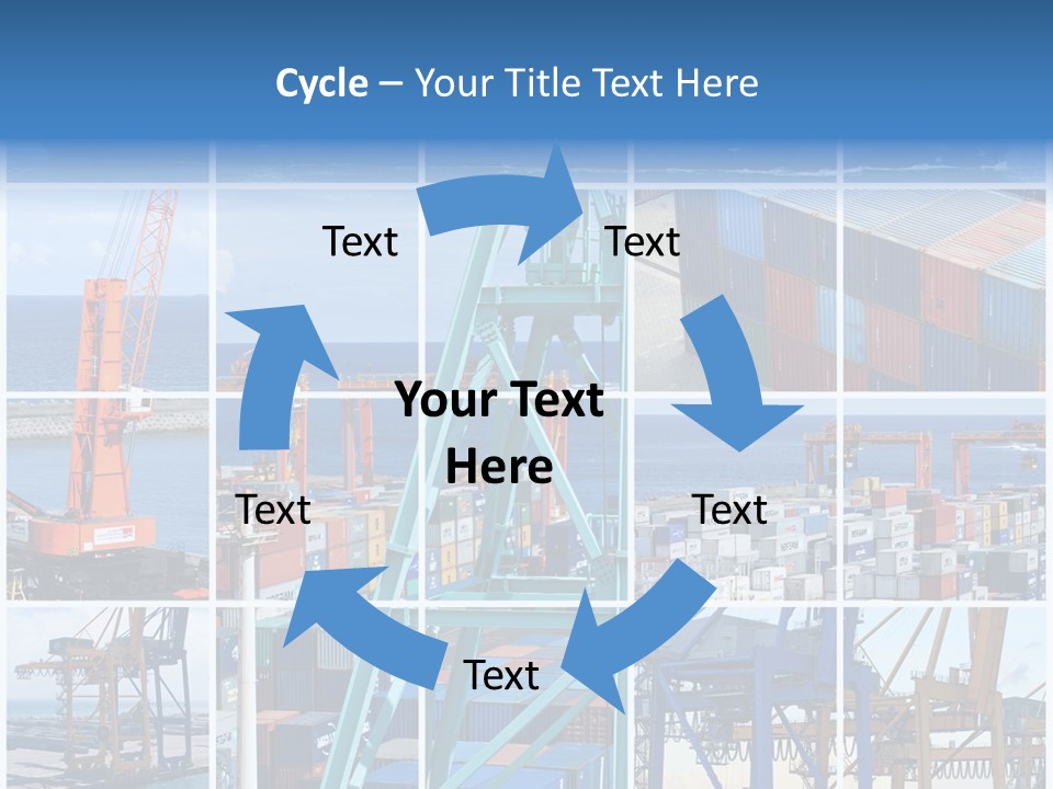 Porteconteneur Portiques Marchandise PowerPoint Template