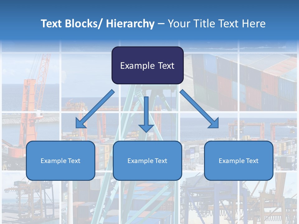 Porteconteneur Portiques Marchandise PowerPoint Template