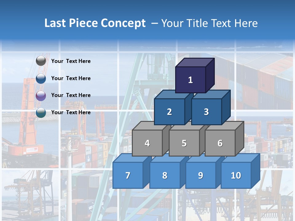 Porteconteneur Portiques Marchandise PowerPoint Template