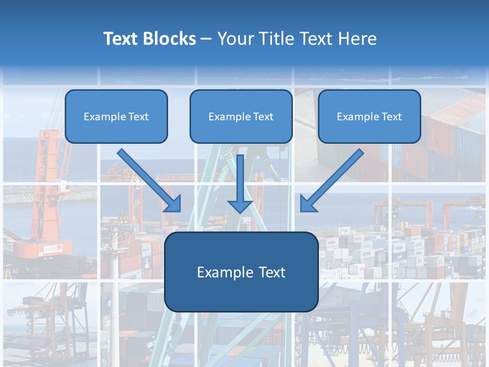 Porteconteneur Portiques Marchandise PowerPoint Template