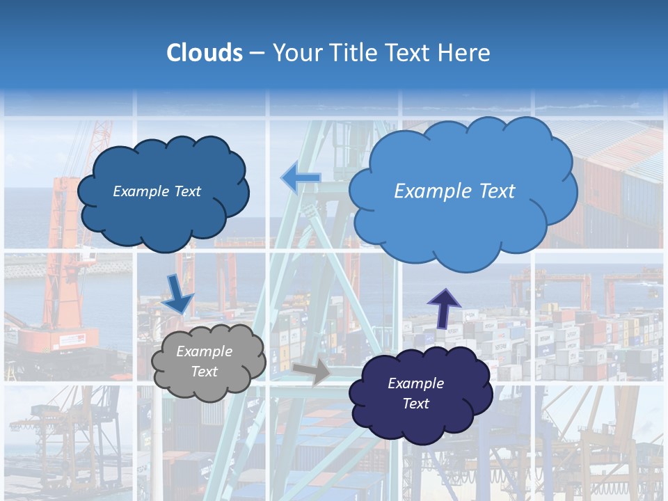 Porteconteneur Portiques Marchandise PowerPoint Template