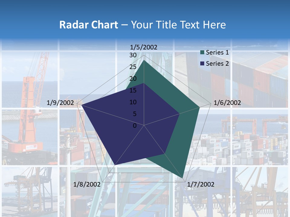 Porteconteneur Portiques Marchandise PowerPoint Template