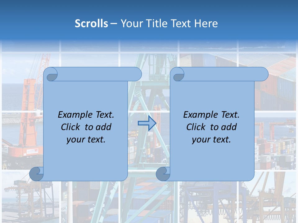 Porteconteneur Portiques Marchandise PowerPoint Template