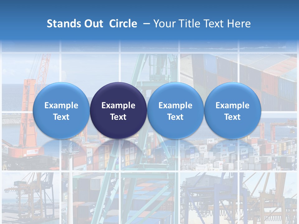 Porteconteneur Portiques Marchandise PowerPoint Template