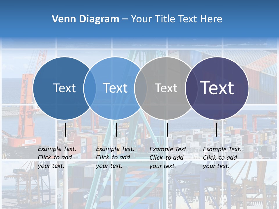 Porteconteneur Portiques Marchandise PowerPoint Template