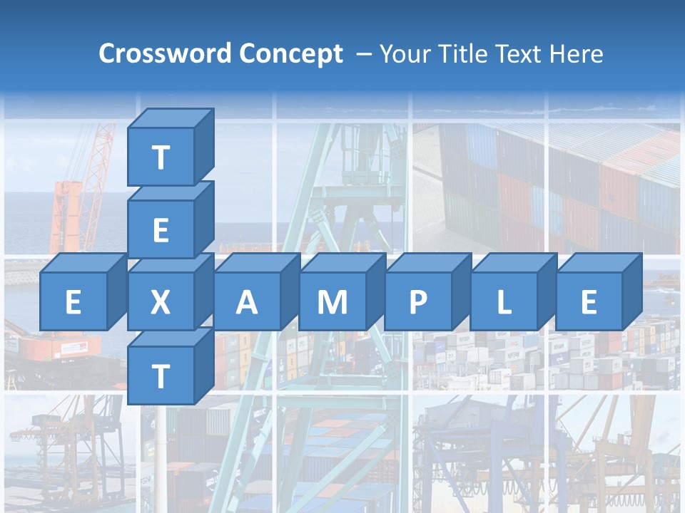 Porteconteneur Portiques Marchandise PowerPoint Template