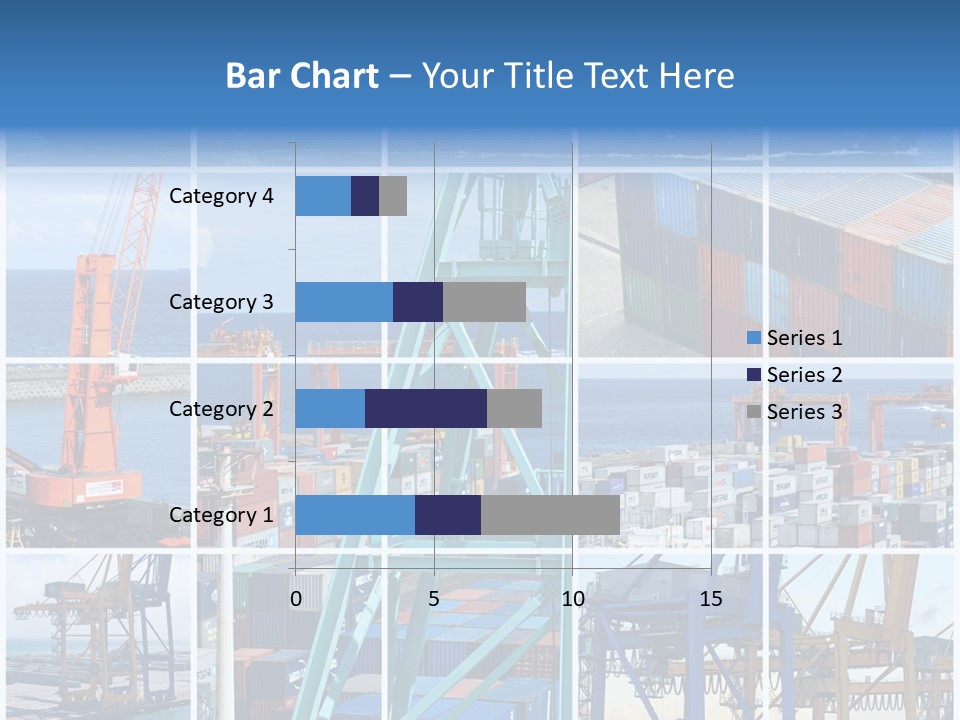 Porteconteneur Portiques Marchandise PowerPoint Template
