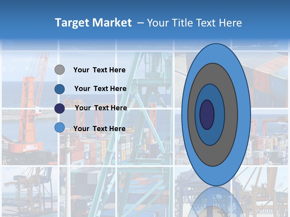 Porteconteneur Portiques Marchandise PowerPoint Template