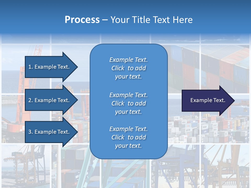 Porteconteneur Portiques Marchandise PowerPoint Template