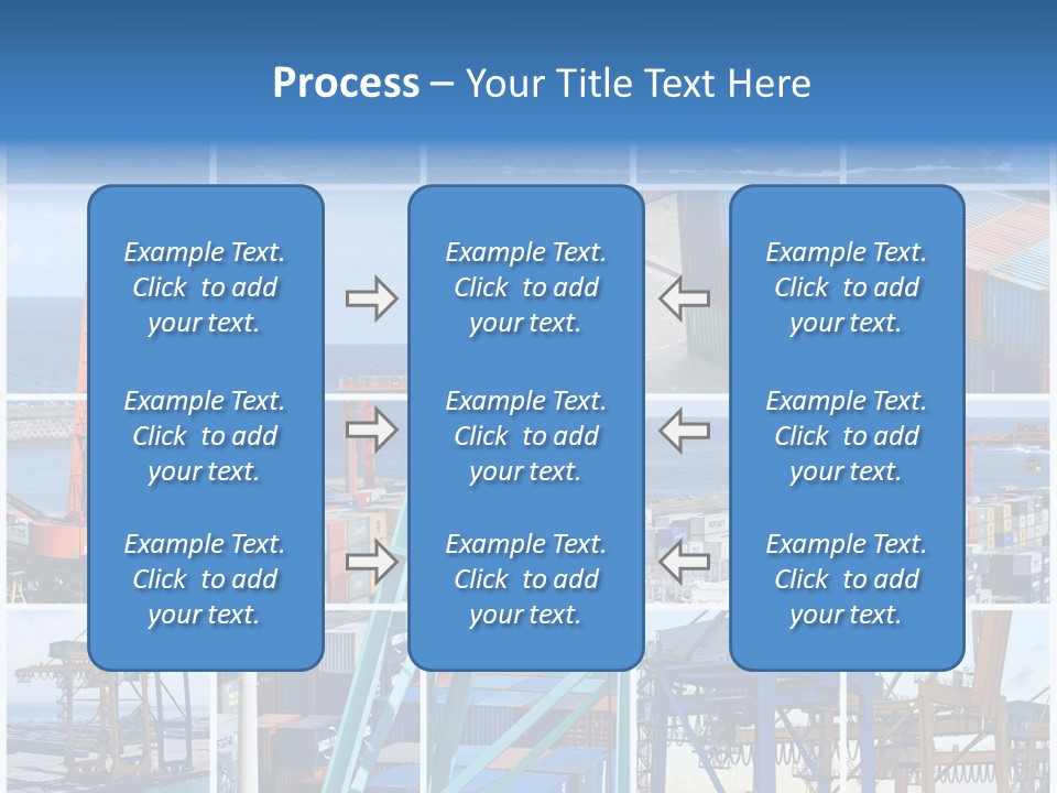 Porteconteneur Portiques Marchandise PowerPoint Template