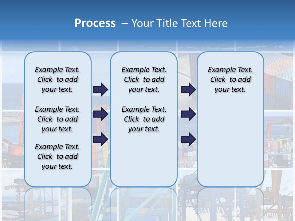 Porteconteneur Portiques Marchandise PowerPoint Template